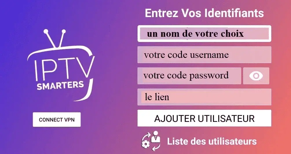 Nouveau compte IPTV