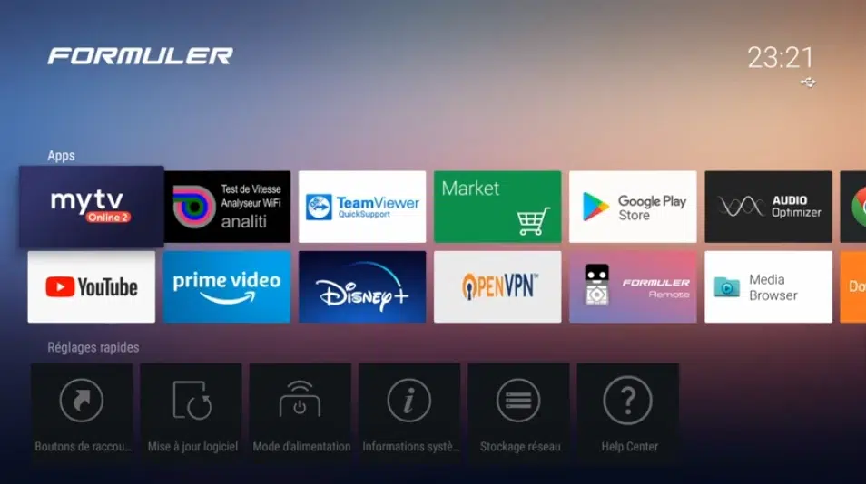 Ouvrez Menu MyTVOnline+