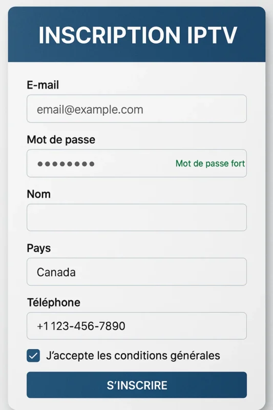 Comment créer un compte IPTV