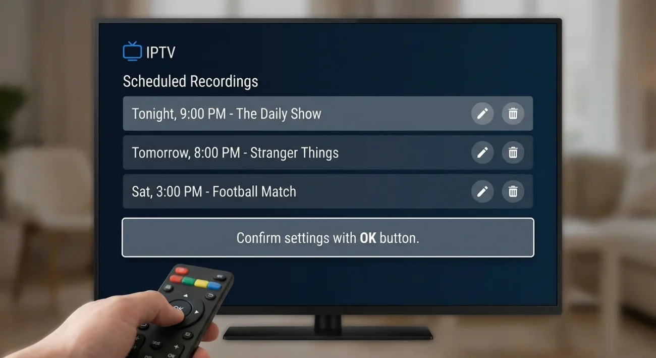 Comment programmer un enregistrement sur IPTV