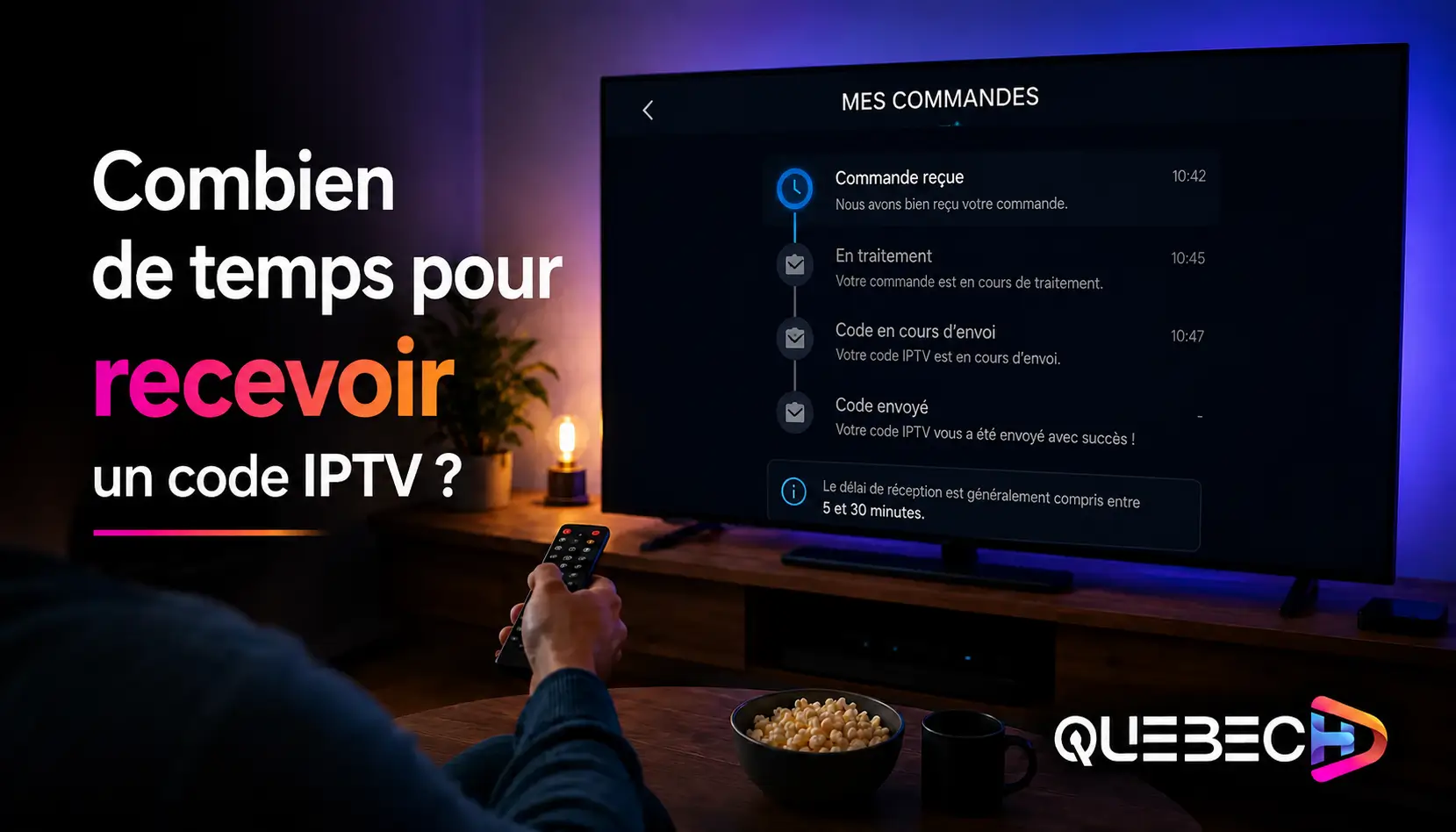 recevoir un code iptv